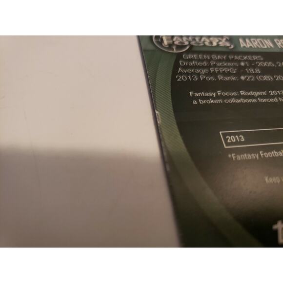 Aaron Rodgers 2014 Topps Chrome Fantasy Focus #FF-AR - Green Bay Packers - Picture 3 of 3